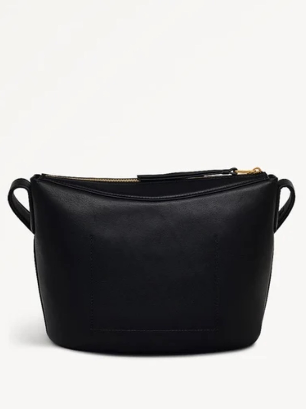 RADLEY LONDON Black Leather Crossbody Bag with Gold Zip Detail